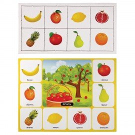 Настольная игра Лото для детей, картонное (6 полей, 48 карточек), АССОРТИ, 10 КОР