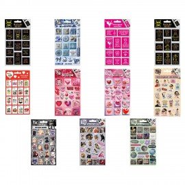 Наклейки эпоксидные АССОРТИ, 11х20 см, PINK