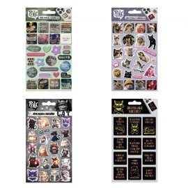 Наклейки эпоксидные АССОРТИ, 11х20 см, PINK