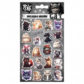 Наклейки эпоксидные АССОРТИ, 11х20 см, PINK