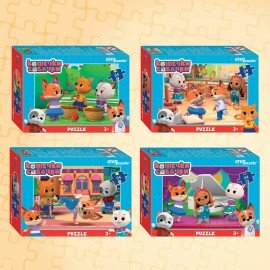 Пазлы картонные 54 элемента, "Лицензионные сюжеты", КОМПЛЕКТ 20 шт., поле 17,5х13 см