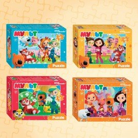 Пазлы картонные 54 элемента, "Лицензионные сюжеты", КОМПЛЕКТ 20 шт., поле 17,5х13 см