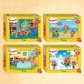 Пазлы картонные 54 элемента "Лицензионные сюжеты", КОМПЛЕКТ 30 шт., поле 17,5х13 см