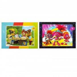 Пазлы картонные 54 элемента "Лицензионные сюжеты", КОМПЛЕКТ 30 шт., поле 17,5х13 см