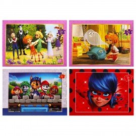 Пазлы картонные 54 элемента "Лицензионные сюжеты", КОМПЛЕКТ 30 шт., поле 17,5х13 см