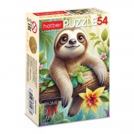 Пазл картонный 54 элемента "ОЧАРОВАТЕЛЬНЫЕ МОРДАШКИ", КОМПЛЕКТ 40 штук, 175х130мм, HATBER