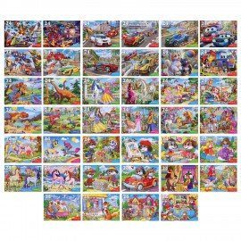 Пазлы картонные 24 элемента, КОМПЛЕКТ 32 шт., поле 17,5 х 13 см, РЫЖИЙ КОТ