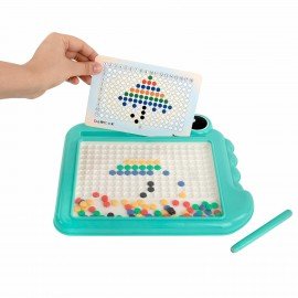 Мозаика магнитная развивающая для детей "Крокодил", стилус, 101 магнит, 10 карточек, BAMBOX, 665890