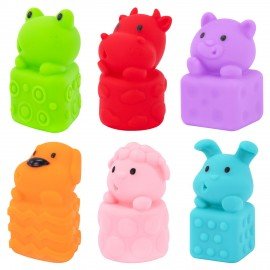 Тактильные игрушки Животные сенсорные, развивающие ЭКО 6 штук, BAMBOX BABY (БАМБОКС БЭБИ), 665903