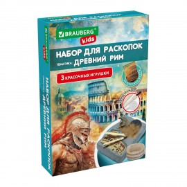 Набор для раскопок "Древний Рим" 16х23 см, инструменты, BRAUBERG KIDS, 665937