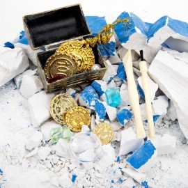 Набор для раскопок "Древние сокровища" 16х23 см, инструменты, BRAUBERG KIDS, 665938