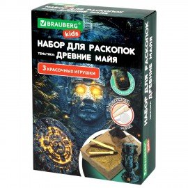 Набор для раскопок "Древние Майя" 16х23 см, инструменты, BRAUBERG KIDS, код 1с, 665940