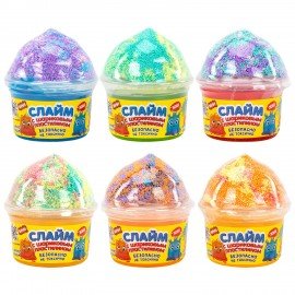 Слайм (лизун) + шариковый пластилин, 115 г, ассорти 6 видов, JOLLY JOT (ДЖОЛИ ДЖОТ),, 665949