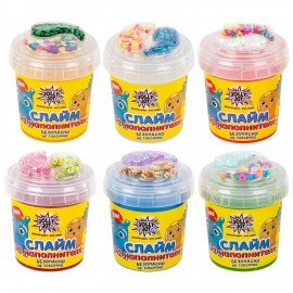 Слайм (лизун) с наполнителями МИКС, 140 г, ассорти 6 видов, JOLLY JOT (ДЖОЛИ ДЖОТ), х, 665950