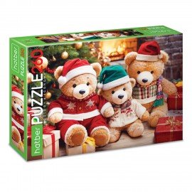 Пазл картонный НОВОГОДНИЙ 260 элементов АССОРТИ, 220х330 мм, HATBER