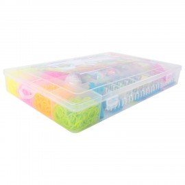 Набор резинок для плетения украшений 8000 шт, 22 цвета, бокс, бусины, станок, BamBox, 665975