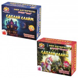 Слайм Набор "Сделай Слайм" 3 шт, 3 цвета с наполнителем АССОРТИ, 2 вида, JOLLY JOT (ДЖОЛЛИ ДЖОТ), 665988