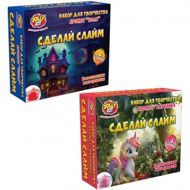 Слайм Набор "Сделай Слайм" 3 шт, 3 цвета с наполнителем АССОРТИ, 2 вида, JOLLY JOT (ДЖОЛЛИ ДЖОТ), 665988