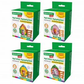 ПАННО ИЗ ГИПСА "СКАЗОЧНАЯ ДВЕРЦА", с красками и кистью для росписи, ассорти, BRAUBERG, 666013