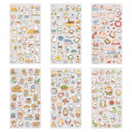 Наклейки декоративные "Милые животные", 17,5х9 см, ассорти 6 видов, FUNSTER (ФАНСТЕР), 6666081