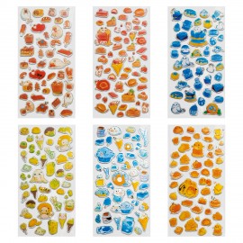 Наклейки гелевые "Аппетитное ассорти", 17,5х9 см, ассорти 6 видов, FUNSTER (ФАНСТЕР), 666083