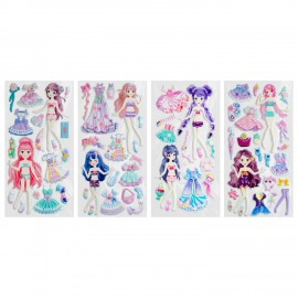 Наклейки зефирные "Переодевашки", 19,5х9,5 см, ассорти 4 вида, FUNSTER (ФАНСТЕР), 666103