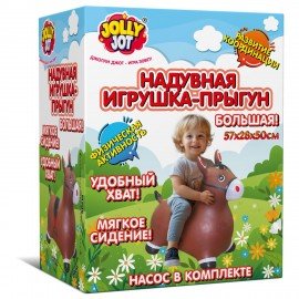 Попрыгун надувной "Лошадка", 57х27х50 см, ПВХ, насос, JOLLY JOT (ДЖОЛЛИ ДЖОТ), 666123