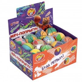 Мяч-попрыгун, 6 см, ТПР, ассорти, 12 цветов, JOLLY JOT (ДЖОЛЛИ ДЖОТ), 666124