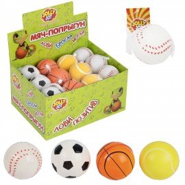 Мяч-попрыгун, 6 см, ТПР, ассорти, 4 вида, JOLLY JOT (ДЖОЛЛИ ДЖОТ), 666125