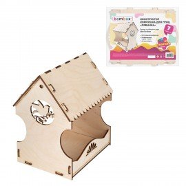 Конструктор, Кормушка для птиц сборная модель "Рябинка" 20*17*13 см, фанера, BAMBOX, 666180