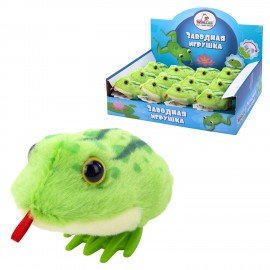 Игрушка мягкая заводная Лягушка, высота 6 см, WOOZOO (ВУУЗУ), 666189