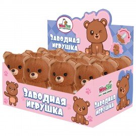 Игрушка мягкая заводная Мишка, высота 13 см, WOOZOO (ВУУЗУ), 666191