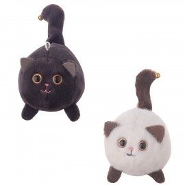 Игрушка пищалка мягкая заводная Котик, высота 14 см, ассорти 2 цвета, WOOZOO (ВУУЗУ), 666195