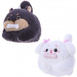 Игрушка пищалка мягкая заводная Собака, высота 9 см, ассорти 2 цвета, WOOZOO (ВУУЗУ), 666196