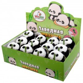 Игрушка пищалка мягкая заводная Панда, высота 11 см, WOOZOO (ВУУЗУ), 666197