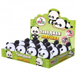 Игрушка пищалка мягкая заводная Панда, высота 11 см, WOOZOO (ВУУЗУ), 666197