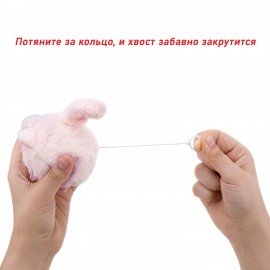 Игрушка пищалка мягкая заводная Кот Пухляш, высота 8 см, WOOZOO (ВУУЗУ), 666201