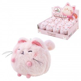 Игрушка пищалка мягкая заводная Кот Пухляш, высота 8 см, WOOZOO (ВУУЗУ), 666201