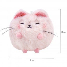 Игрушка пищалка мягкая заводная Кот Пухляш, высота 8 см, WOOZOO (ВУУЗУ), 666201