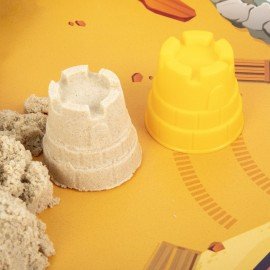 Набор кинетического песка 3 кг "ВЕСЕЛАЯ СТРОЙКА" песочница, игрушки, формочки, BRAUBE, 666210