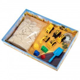 Набор кинетического песка 3 кг "ВЕСЕЛАЯ СТРОЙКА" песочница, игрушки, формочки, BRAUBE, 666210