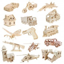 Сборная модель из дерева, АССОРТИ, 15 видов, РК