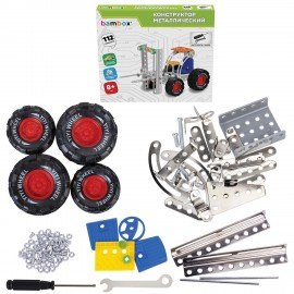 Конструктор металлический "Машинки" 4 вида ассорти, BAMBOX, 666367