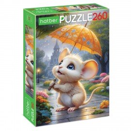 Пазл картонный "МИР ПУШИСТЫХ ЧУДЕС" 260 элементов АССОРТИ, 220х330мм, HATBER