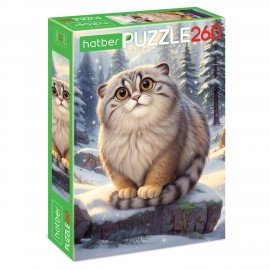 Пазл картонный "МИР ПУШИСТЫХ ЧУДЕС" 260 элементов АССОРТИ, 220х330мм, HATBER