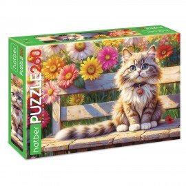 Пазл картонный "КОШАЧЬИ ЗАБАВЫ" 260 элементов АССОРТИ, 220х330мм, HATBER