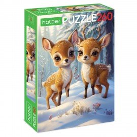 Пазл картонный "ЗИМНИЕ РАДОСТИ " 260 элементов АССОРТИ, 220х330м