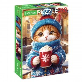 Пазл картонный "ЗИМНИЕ РАДОСТИ " 260 элементов АССОРТИ, 220х330м