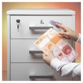 Наклейки КОТОВАСИЯ для маркировки школьных принадлежностей, НАБОР 4л, 64наклейки,HTB, 4Н5н,ш/к77431