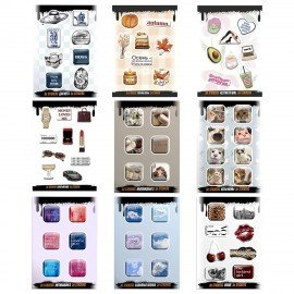 Наклейки объемные эпоксидные на телефон, 6 - 8 шт. на листе, СТИЛЬНЫЕ ДИЗАЙНЫ, АССОРТИ, NALEPKING